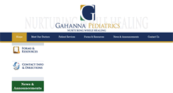 Desktop Screenshot of gahannapediatrics.com